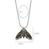 Retro Skull Moth Necklace: Vintage European & American Jewelry - Unisex Animal Pendant