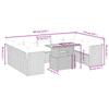 10 Piece Garden Sofa Set with Cushions Gray Poly Rattan
