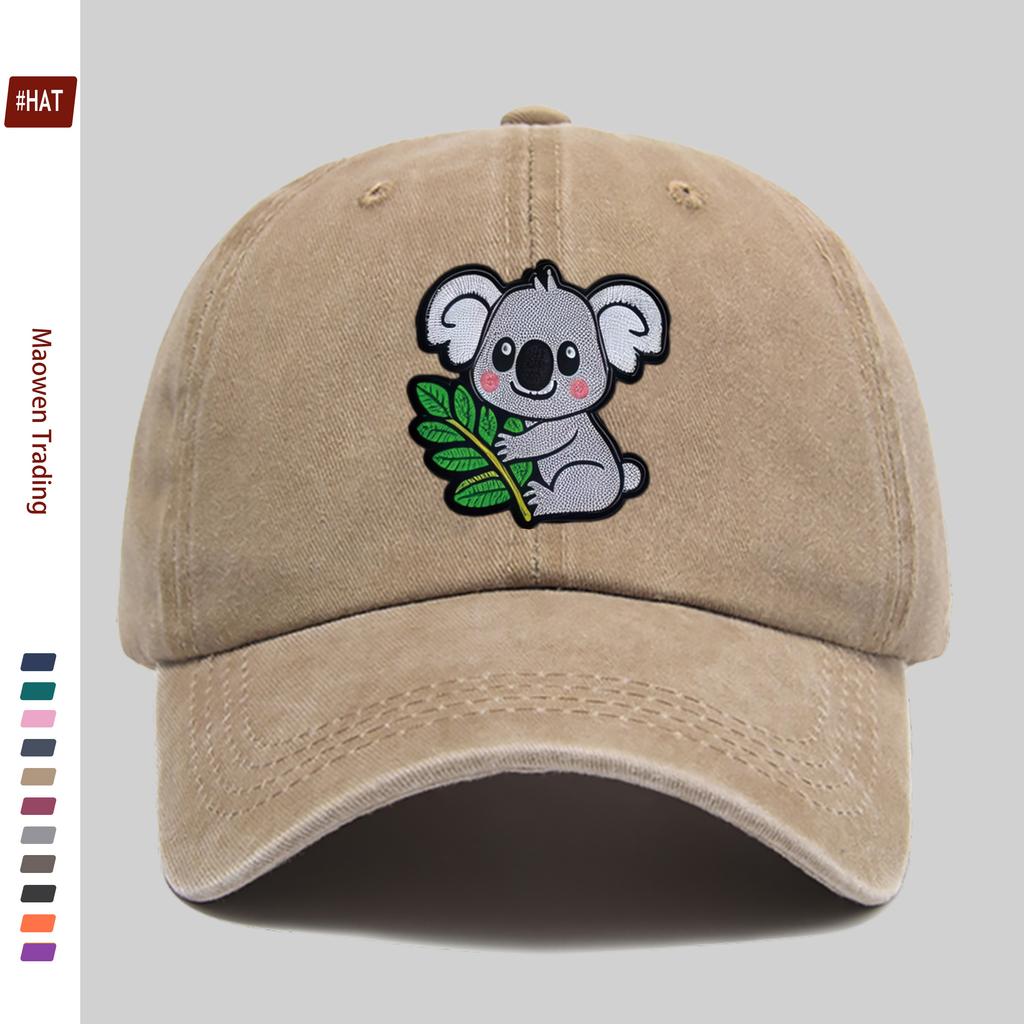 Pc Niedliches Koala-Print Baseballkappe Modisches Lässiges Design Sonnenhut Haus Freizeit Dekorative Mütze Bequem und Leicht P