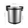 Olla Eléctrica Calentadora de Arroz de Alta Resistencia 23L, Calentador de Comida 110W 110V, con Pala para Arroz, para Fiestas, Banquetes Festivos, Catering