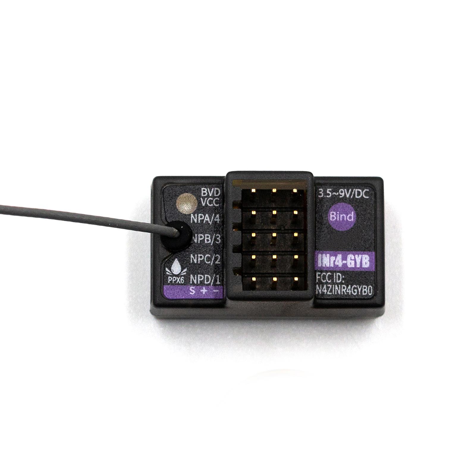 

Flysky Remote Control Noble NB4 Gyro Receiver 4 Channels INr4 GYB, for Flysky NB4, Noble Lite, Noble Pro Radio чорний