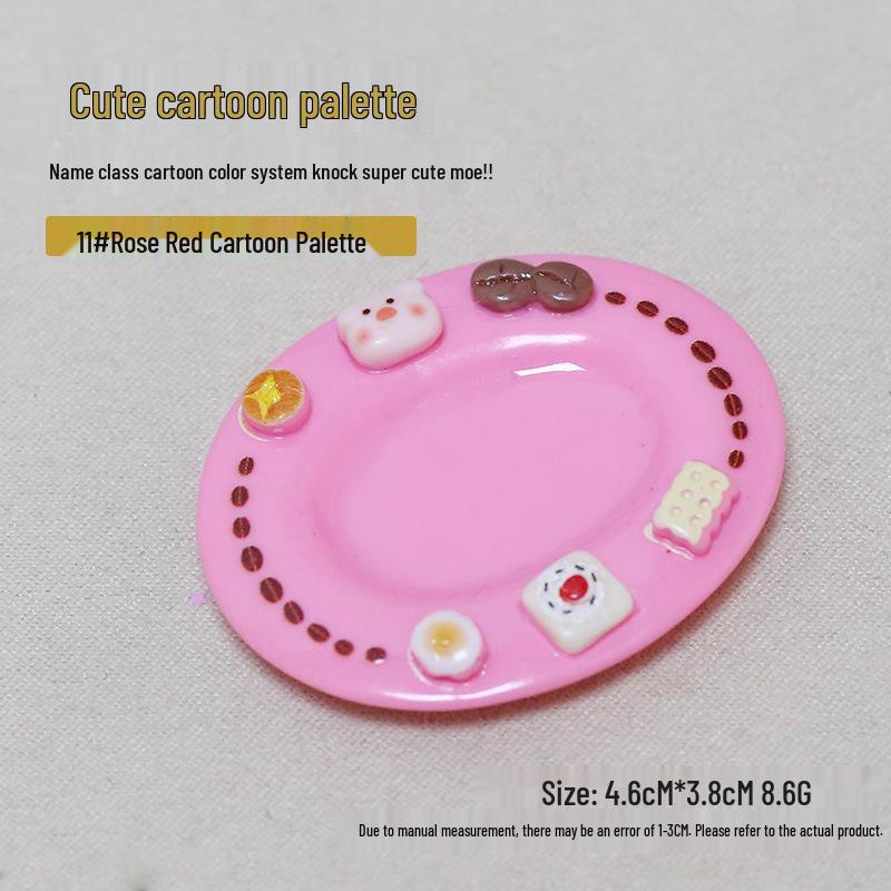

Mini Cake Cartoon Nail Art Palette: Portable Cream, Painting, and Jewelry Pigment Mixer