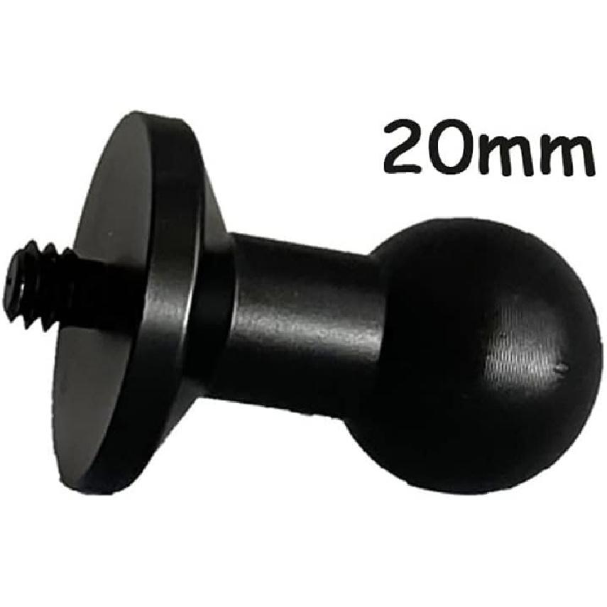 FEICHAO 20mm/17mm/15mm/13mm To 1/4 Screw/Hole Ball Head Mount Adapter for Action Camera Photography Accessories (20mm To 1/4 Screw)