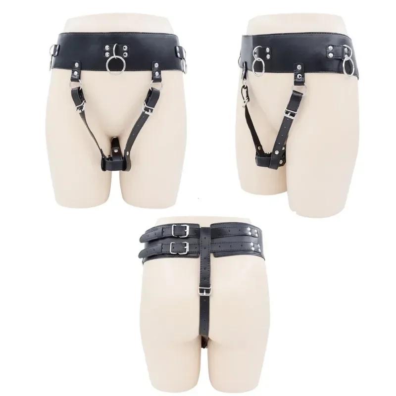 Leather AV Wand Vibrator Holder Harness Woman,Forced Orgasm Sex Suit Lingerie,Bondage Restraints,Chastity Belt,Adult Games