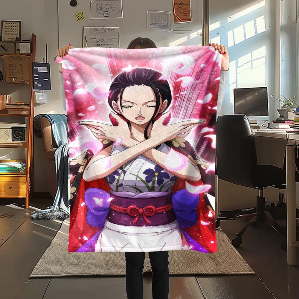 1PC Nico Robin Patterned Flannel Blanket Suitable For All Seasons For Home Decor Warmth And Comfort Gifts Holiday Present
