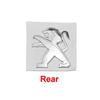 DENAZ1 ABS Car Front Rear Logo Emblem for 2021 2022 2023 Peugeot 2008 3008 Auto Grille Trunk Badge Cover Stickers Decoration