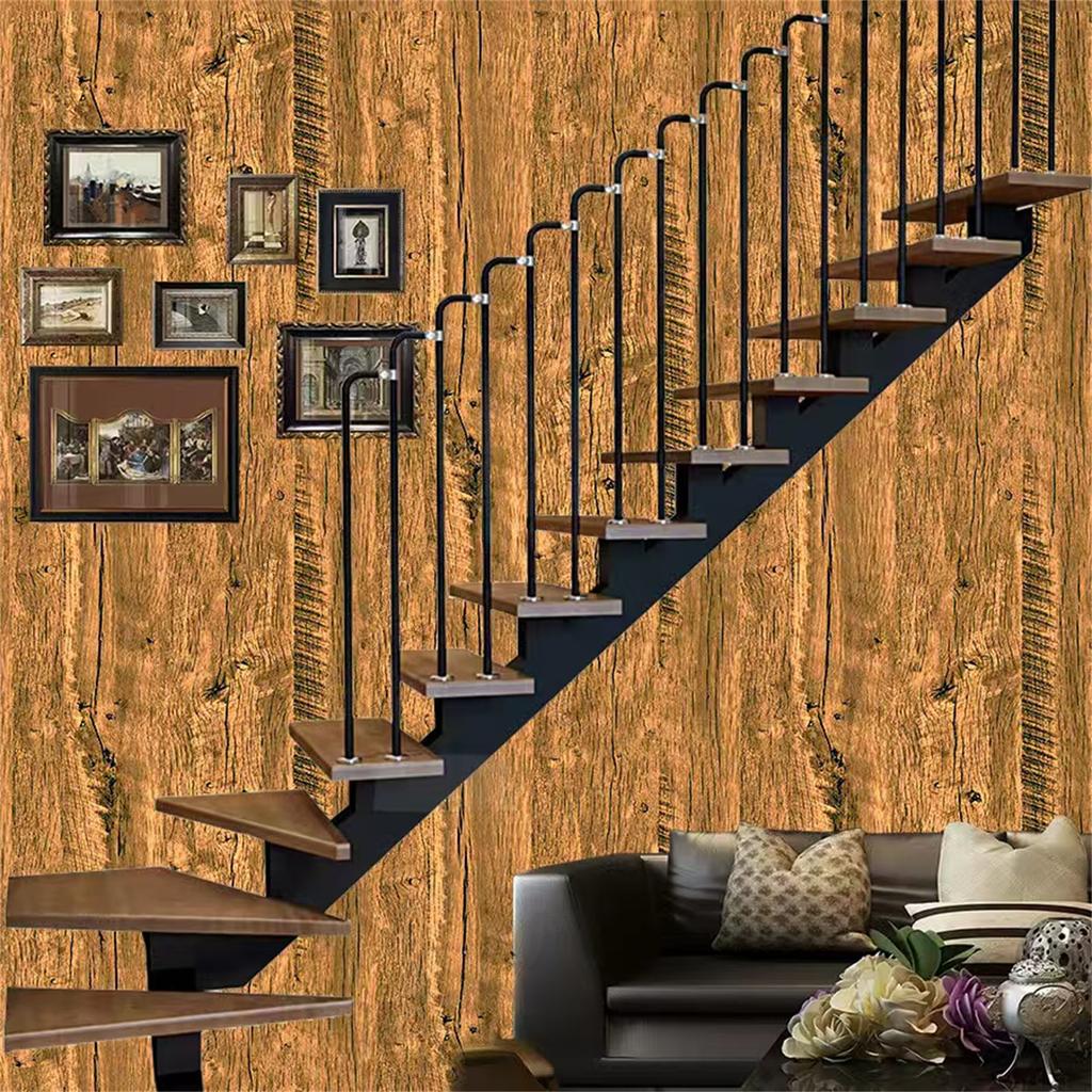55CM Wide Wood Decor Paper for Furniture Waterproof Vinyl Wall Sticker Self Adhesive PVC Wallpaper Kitchen Cabinet Door Sticker