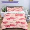 3pcs Bow Floral Bedding Cover Set, Fashion Classic Popular Print Bedding Set, Soft Comfortable, All - Season Use, For Bedroom, Guest Room150