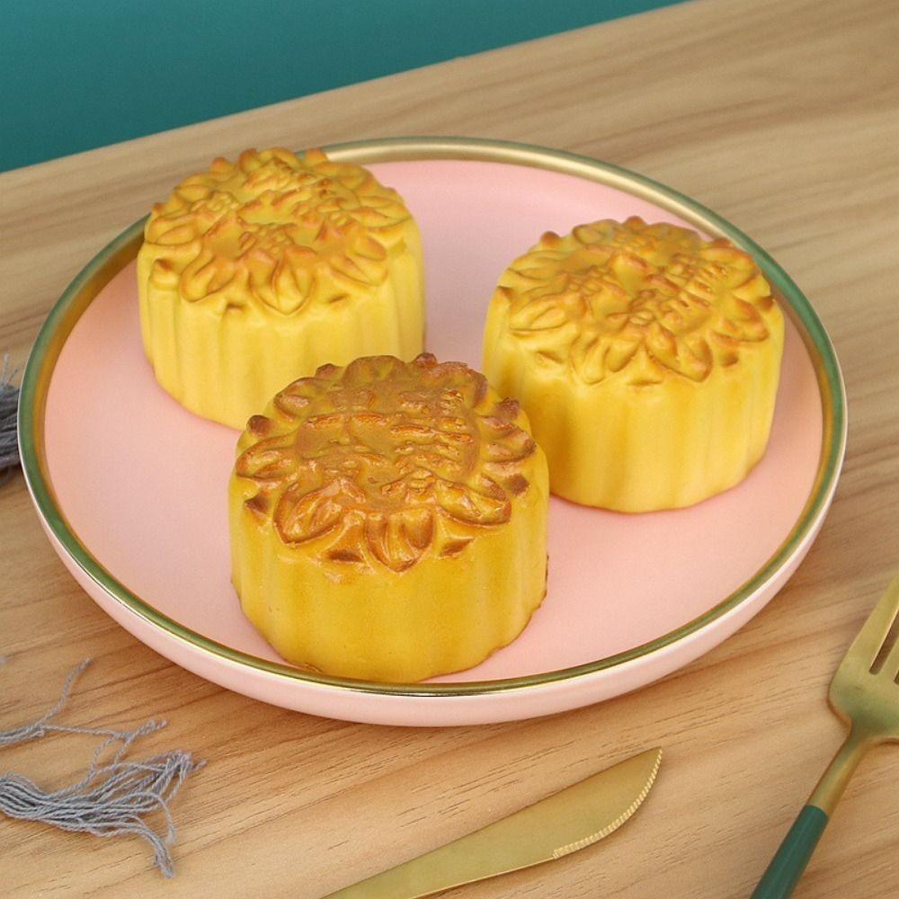 

Square/Round Fake Moon Cake PU Moon Cake Mode Toddler Teaching Toys round