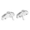 2pcs RC Steering Cup Professional Aluminum Alloy Steering Cup for LOSI Hammer Rey U4 Rock Racer 1 10 RC Car Silver