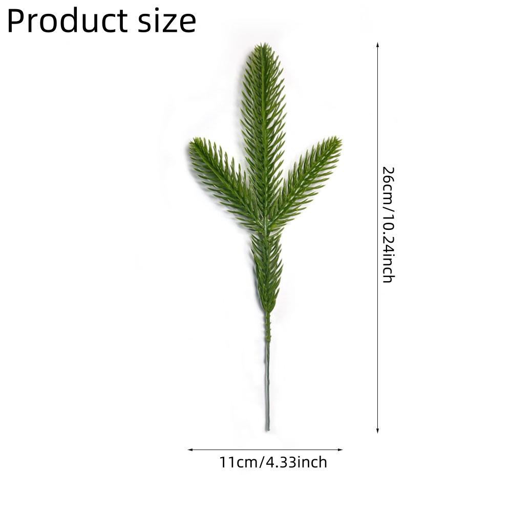10 Stück künstliche Kiefernzweige, DIY-Zubehör für Weihnachts- und Heim-Gartendekoration