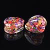 2 Stück 8-50mm Farbige Glänzende Tropfenförmige Acryl Ohr Dehnstäbe, Tunnel Plugs, Ohrdehner, Körperschmuck