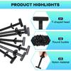 200Pcs Nylon Universal Cable Tie Buckle, Ziplock Pro Car Button Grip Ziptie Lock Clips, Strap Style Self-Locking Zip Tie For Automotive Bumper Fender