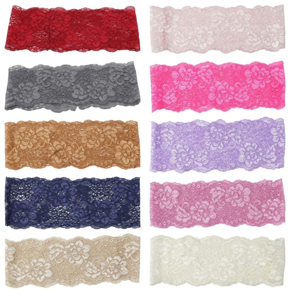 Elastisches Stirnband Hohl-Strick-Kopfband Kappe Mode Netz Spitze Haarband Damen Mädchen Kopfschmuck