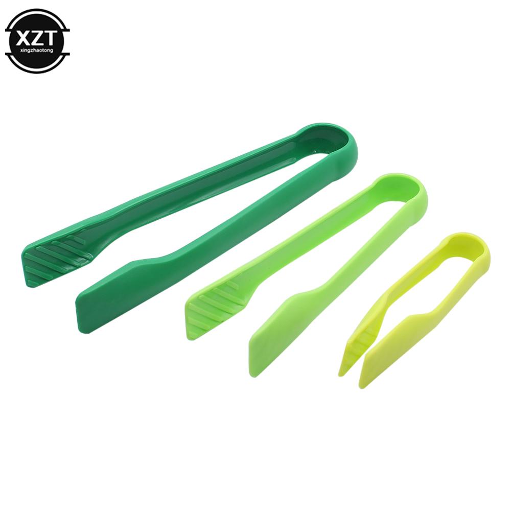 3Pcs/Set Plastic Food Tong Kitchen Tongs Non-slip Cooking Clip Clamp BBQ Salad Tools Grill Kitchen Accessories