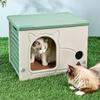 Outdoor Cat House Condo Shelter Stray Four Seasons Rainproof Nest for Stray Cat Hamster Puppy Hedgehog Small Pets Kitty Cave Bed