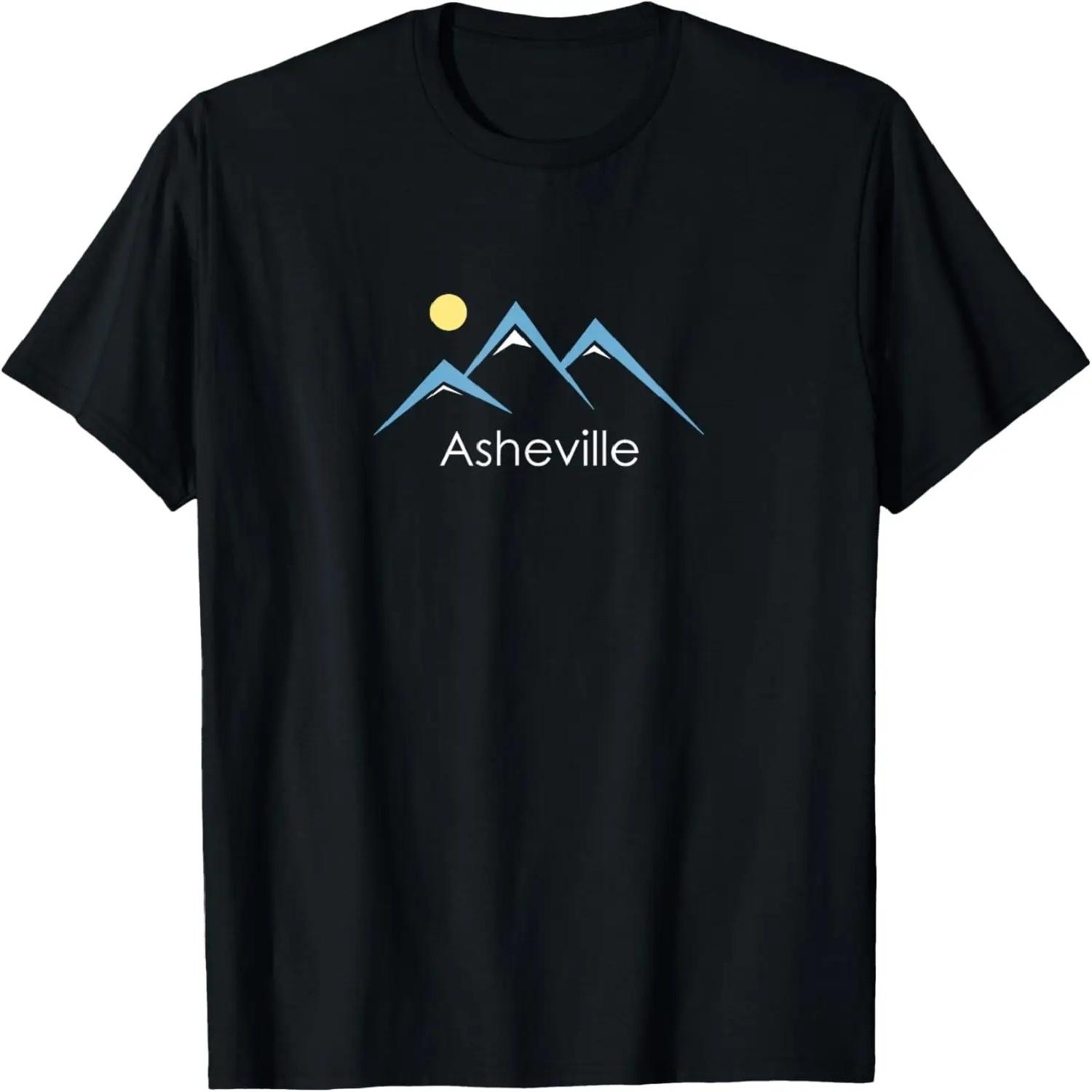 Retro Snowy Mountain - Asheville North Carolina T-Shirt XXXXL