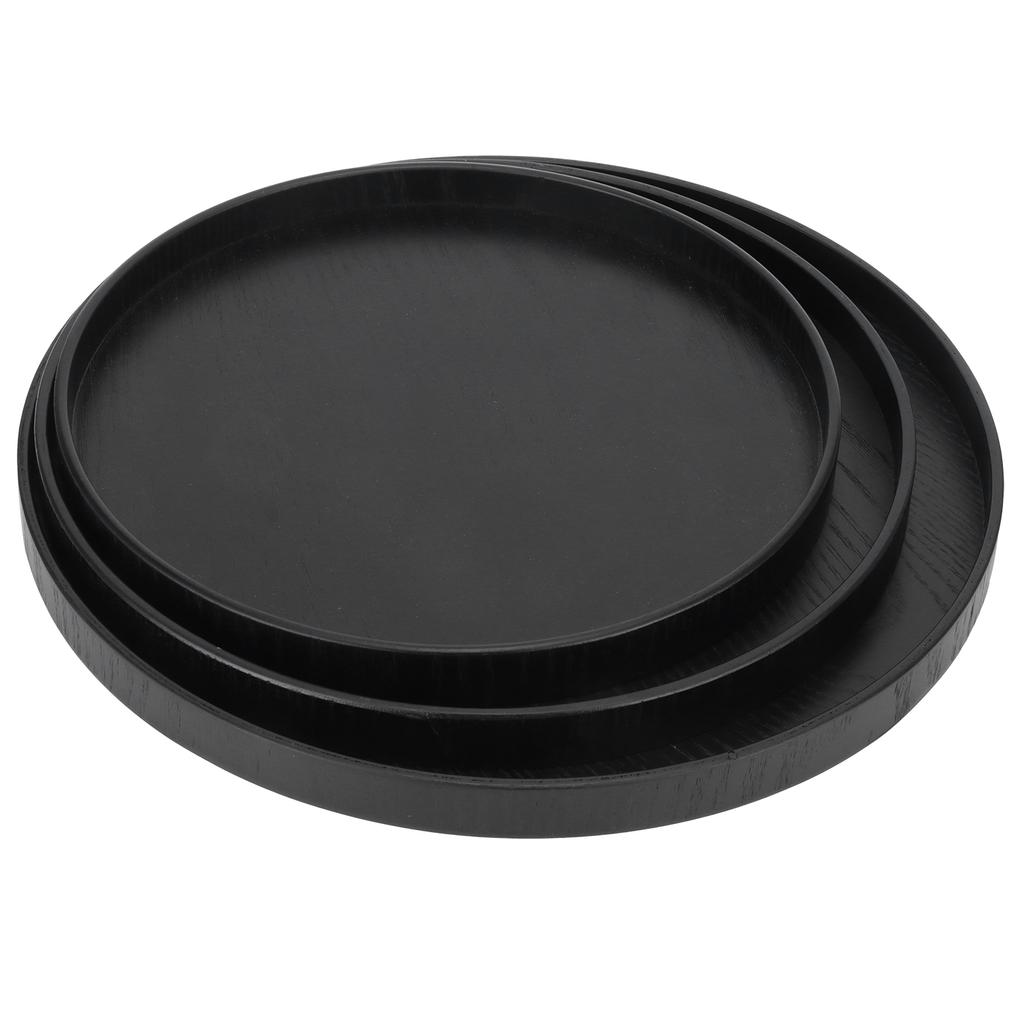 Drewniana Okrągła Taca na Filiżanki do Herbaty Okrągła Oryginalność Talerz na Owoce Zastawa Stołowa Sztućce Akcesorium Kuchenne