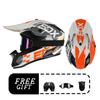 Off-Road Motorcycle Helmet 3-Piece Set Karting Mountain Biking ABS Safety Gear
