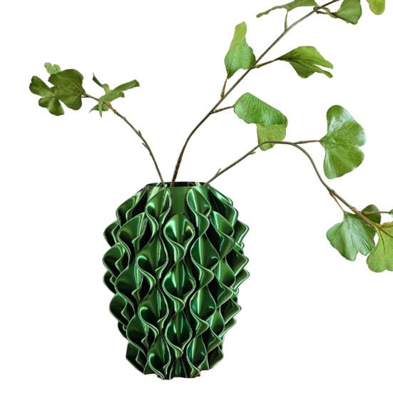 

3D Printed Wavy Vase Modern Boho Vase Table Centerpiece Vase for Dried Artificial Flowers Home Room Wedding Decor G