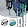 Four-Edged Eccentric Drill Bit Serrated Skewed Head Tile Drill Bit High Hardness Hexagonal Shank Drill Bit Set Drilling Tool