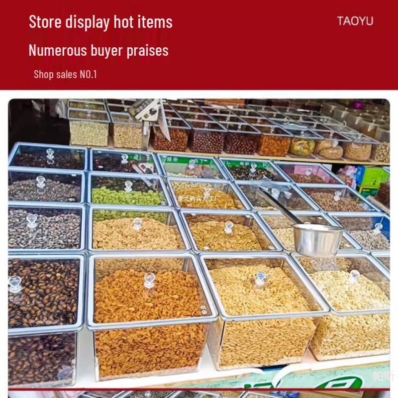 Food Grade Transparency Jar: Moisture-Proof, Sealed Lid for Snacks, Dried Fruits, and Sunflower Seeds Display