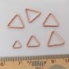 14K Rose Gold Plated Equilateral Triangle Jump Ring Connectors for DIY Jewelry