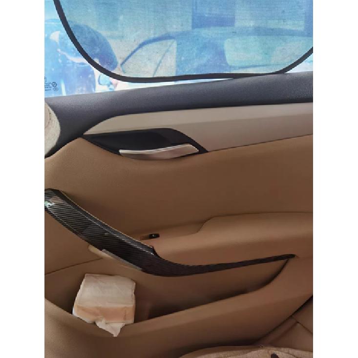 2PCS Car Carbon Fiber Style Interior Door Handle Cover For BMW X1 E84 2010-2015