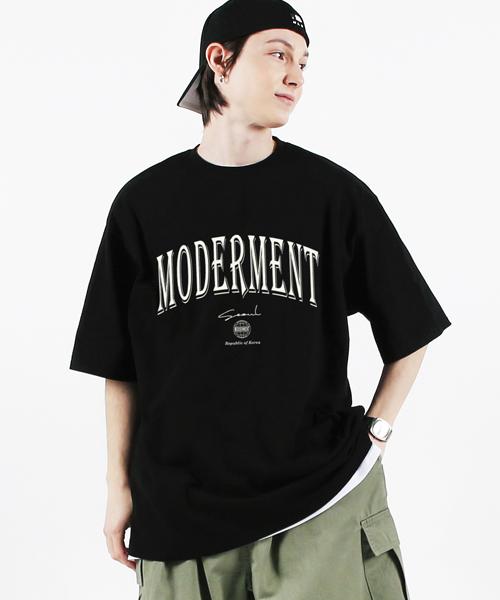 Modernoment [2Pack] Arch Logo Oversized Short Sleeve T-Shirt_4 Colors