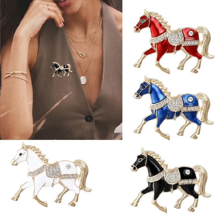 Sturdy Alloy Horse Pin Versatile Accessory for Scarf or Bag Embellishment