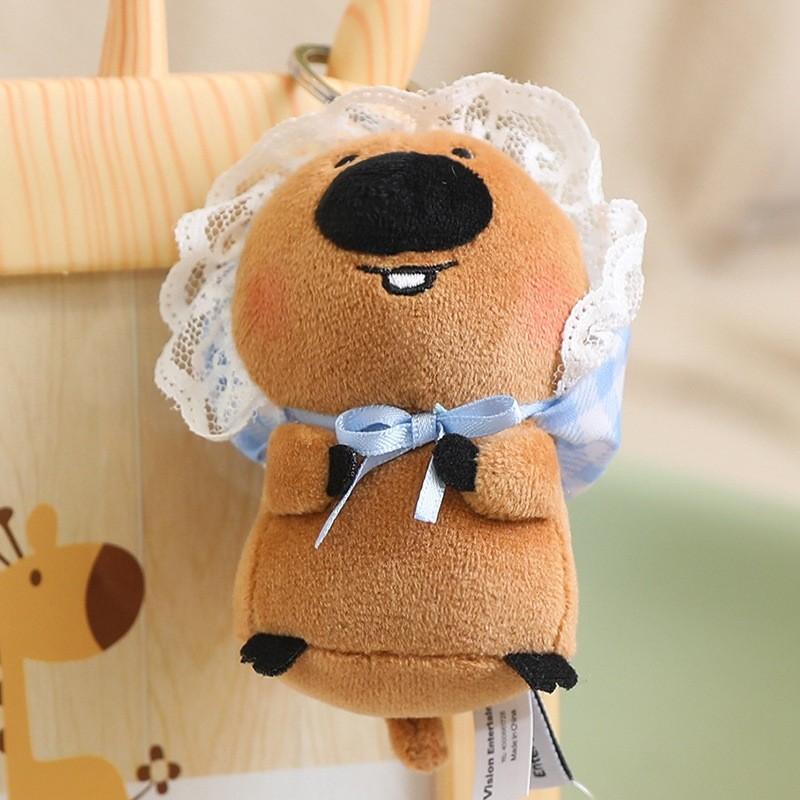 Cartoon Keychain Capybara Plush Dolls Pendant Childrens Toys Birthday Gifts