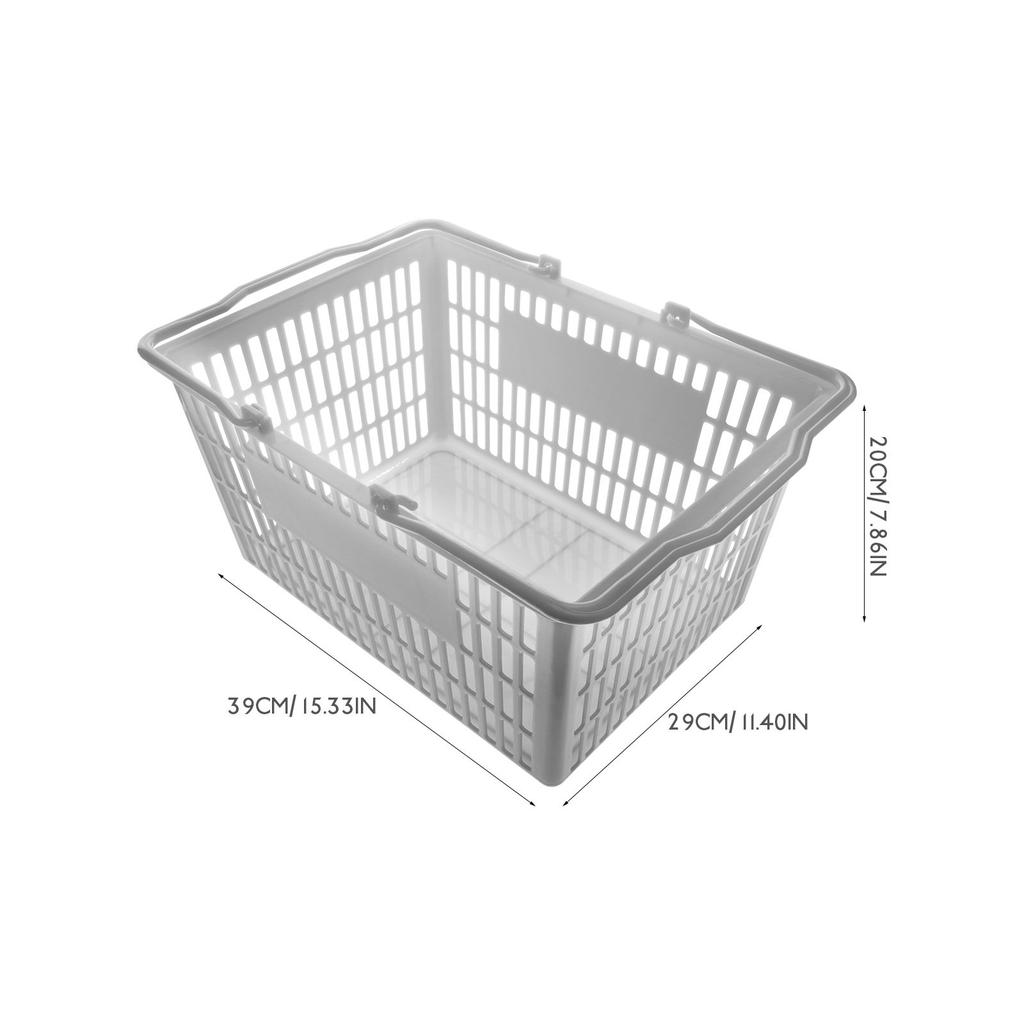 Desktop Basket Fashionable Plastic Storage Container Handheld Grocery Basket Sundries Organizer for Cosmetics Supplies