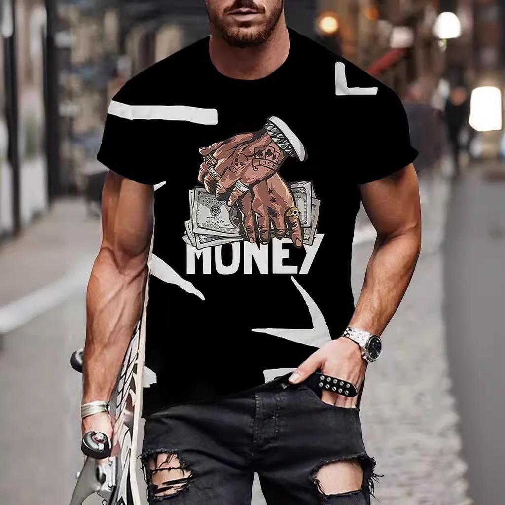 Summer Funny Casual Style For Men 3D Printed Men's T Shirts Fashion O-Neck Short Sleeve Sportswear Streetwear Oversized Tops