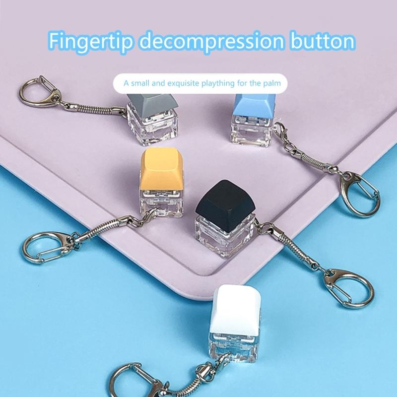 Sensory Mechanical Keychain Stress Relief Toy 5000+ Presses Count Soft ABS Portable Focusing Tool For Classroom Office Travel