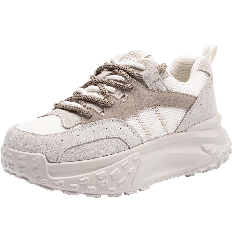 ZHR G667 Women s Color-Block Platform Dad Shoes 38