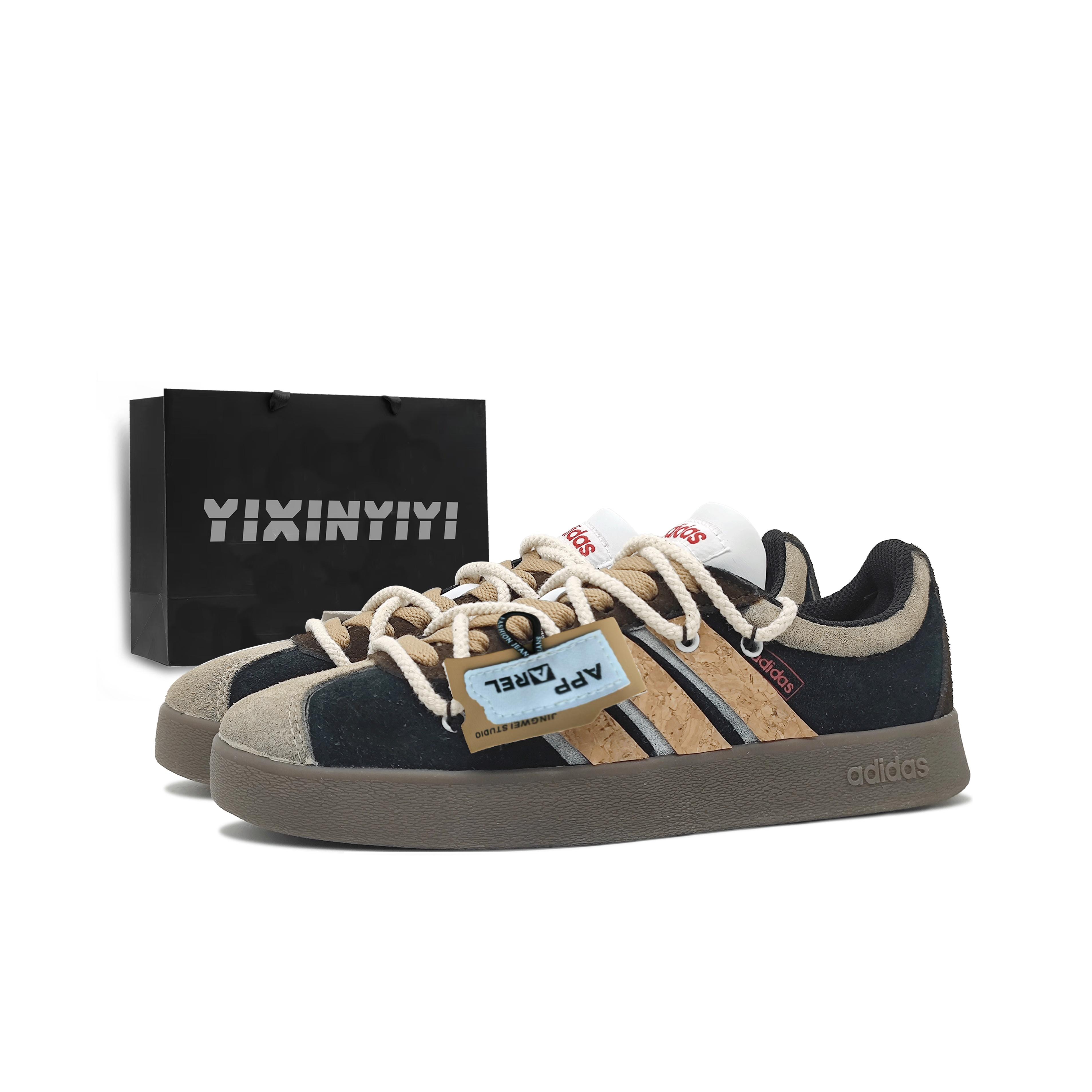 Adidas Vl Court Classic Кожаные Нескользящие Износостойкие Нескользящие Износостойкие Низкие HQ1802(Команда16-ЛД) 36⅔