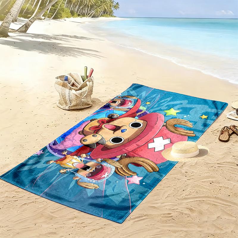 Tony Tony Chopper Print Beach Towel, Large Soft Quick Dry Towel for Beach Camping Swimming