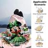 1pc Flower__butterfly Blanket Lightweight Flannel Throw for Sofa Bed Travel Camping Livingroom Office Couch Chair
