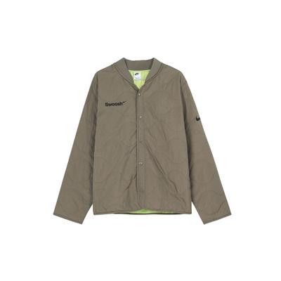 Letter Print Baseball Collar Water-Resistant Padded Cotton Coat 1 Men Outerwear Brown FB1909-031