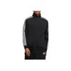Adidas Neo Three-Stripe Zippered Loose-Fit Jacket Unisex Jacket Black IA6909