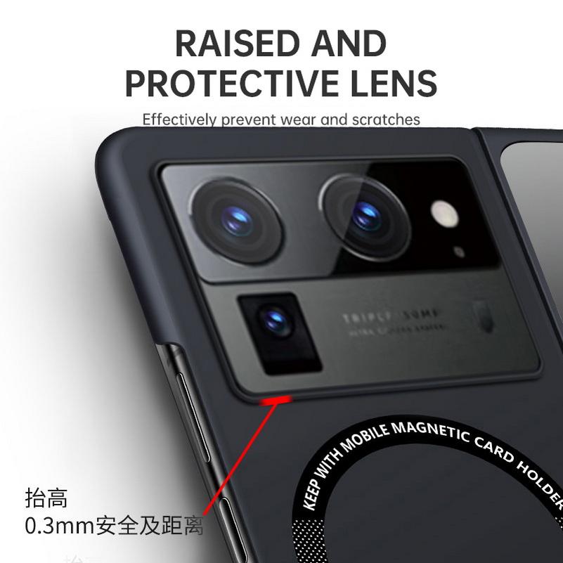 Ultra-thin Frameless Phone Case For Tecno Phantom V Fold2 Tecno V Fold  Magsafe Magnetic Hard Cover