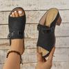 Women Lightweight High Heels Sandals Summer New Sandals Chunky Open Toe Slippers Female Casual Slingback Shoes for Women