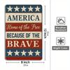 Rustic 8x12in American Flag Aluminum Sign for Indoor/Outdoor