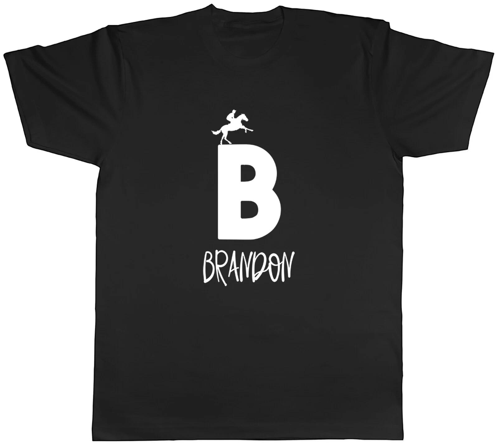 Personalised Horse Riding Alphabet Animal- B Mens Unisex T-Shirt Tee Gift L