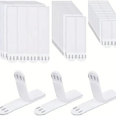 No Drill Picture Frame Hooks Removable Invisible Adhesive Strips for Wall Decor Perfect for Halloween Christmas and Office Use