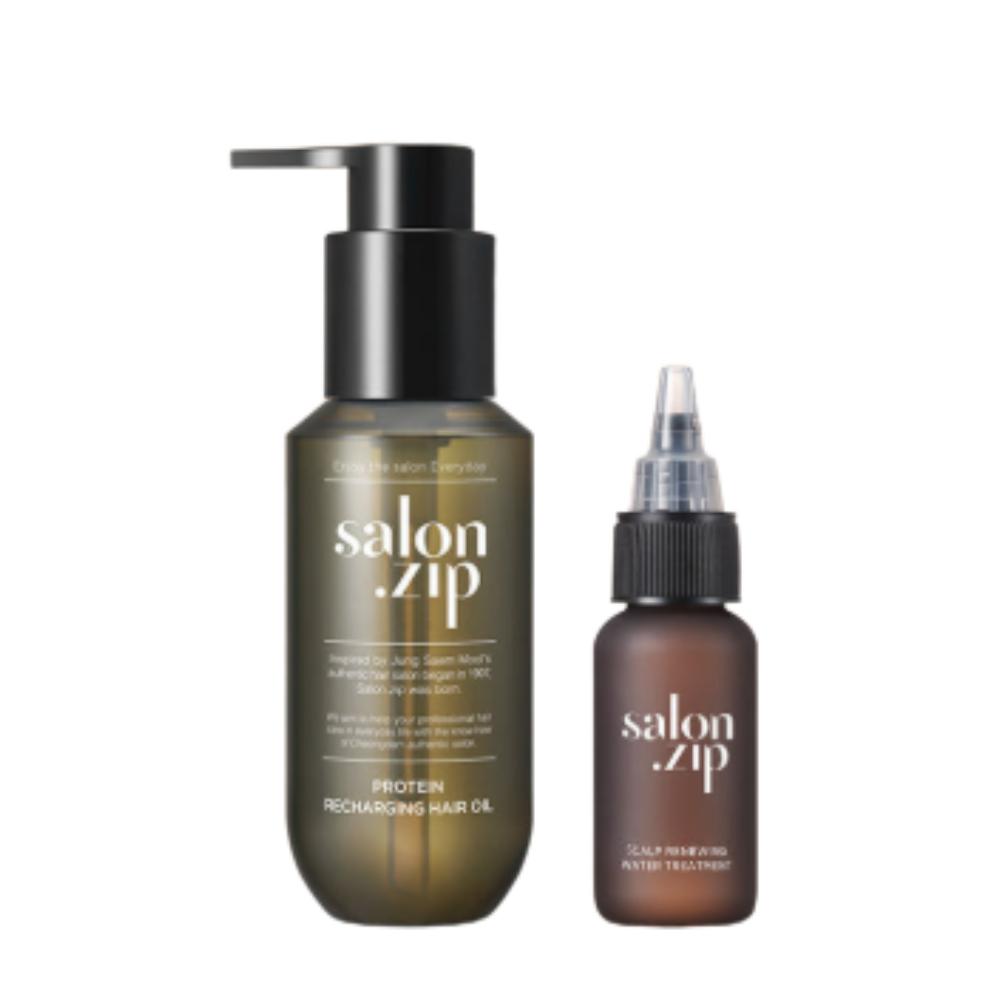 

JUNGSAEMMOOL Salon.Zip Protein Recharging Hair Oil 100ml – High-Nutrition Gloss, Heat Protection, Professional Silky Finish for Damaged Hair
