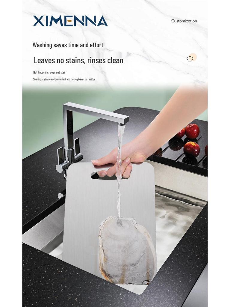Pure Titanium Crystalline Cutting Board: Antibacterial, Anti-Mold, Double-Sided, 304/316 Stainless Steel