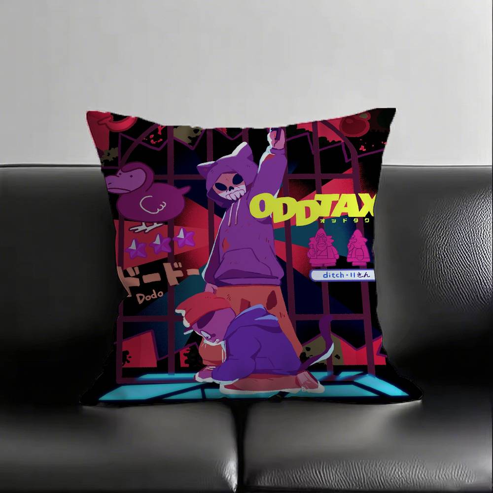 Mystery Animated Movie O-Odd Taxi Pillow Case Sofa Cushion Cover Room Home Decoration