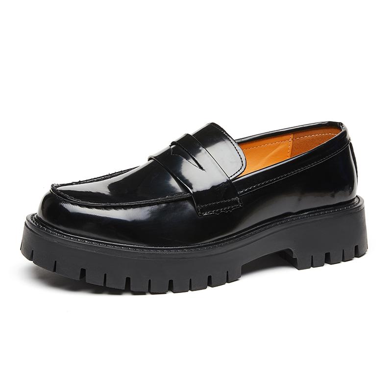 New Men`S Luxury Leather Shoes Thick-Soled