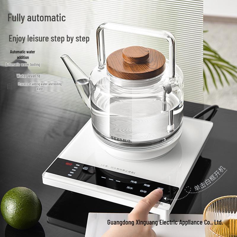 Automatic Glass Electric Kettle with Bottom Water Inlet for Tea Making